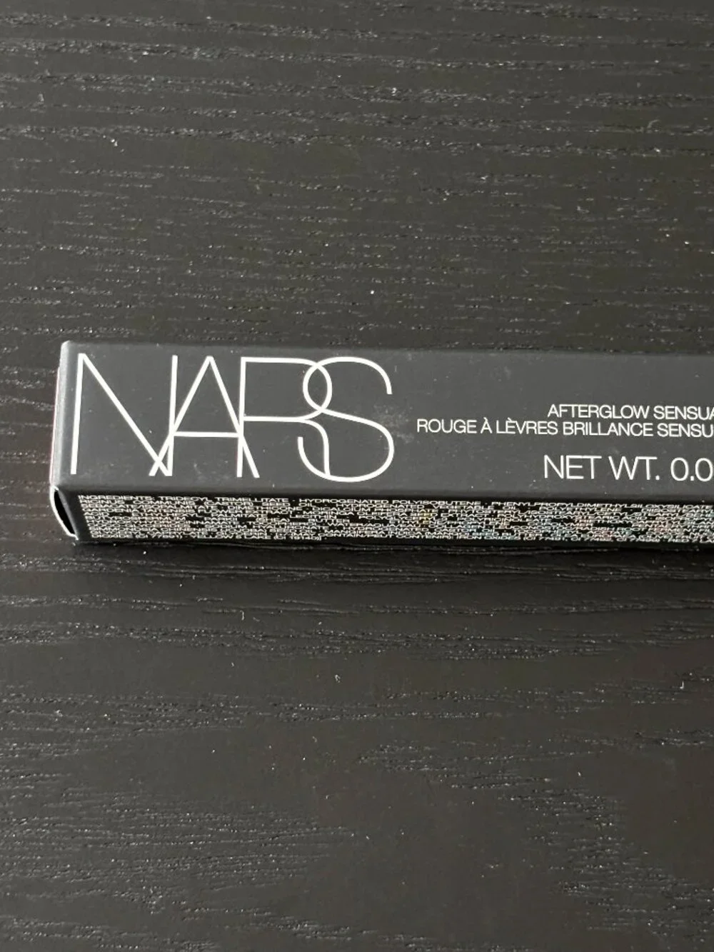 NARS Afterglow Sensual Shine Lipstick in Orgasm 777 Peachy Pink Golden Shimmer